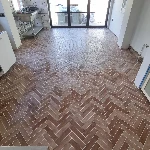 Herringbone Floor Tiling Installation