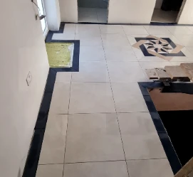 Patterned Hallway Floor Tiling in Sevenoaks
