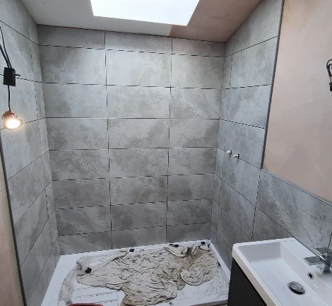 Shower Area Wall Tiling Installation